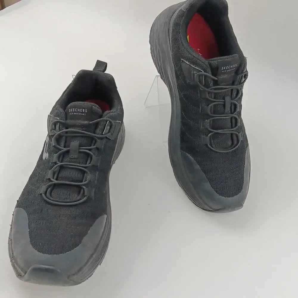 Skechers Arch Fit Slip Resistant Shoes Mens Size 13 Black Work 200232